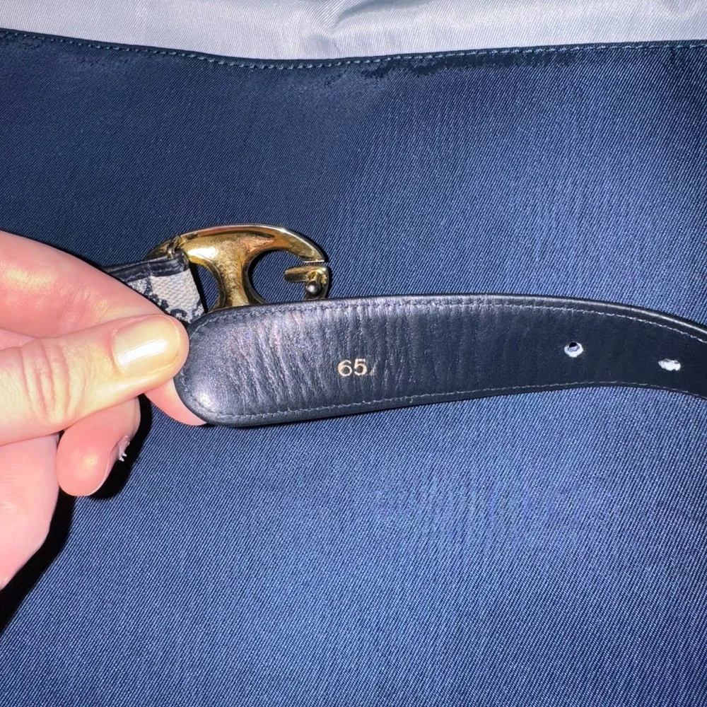 Gucci Vintage RARE Gold Dark Navy Women’s Belt